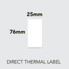 Picture of 2580 Labels 76.2 x 25.4mm Direct Thermal